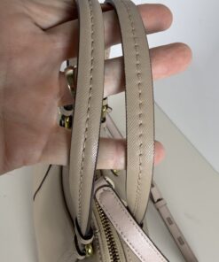 Coach Tan Saffiano Leather Peyton Cora Domed Satchel Bag - Image 10