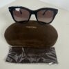 Tom Ford Lauren-02 TF614 01H Black Polarized Cat-Eye Sunglasses