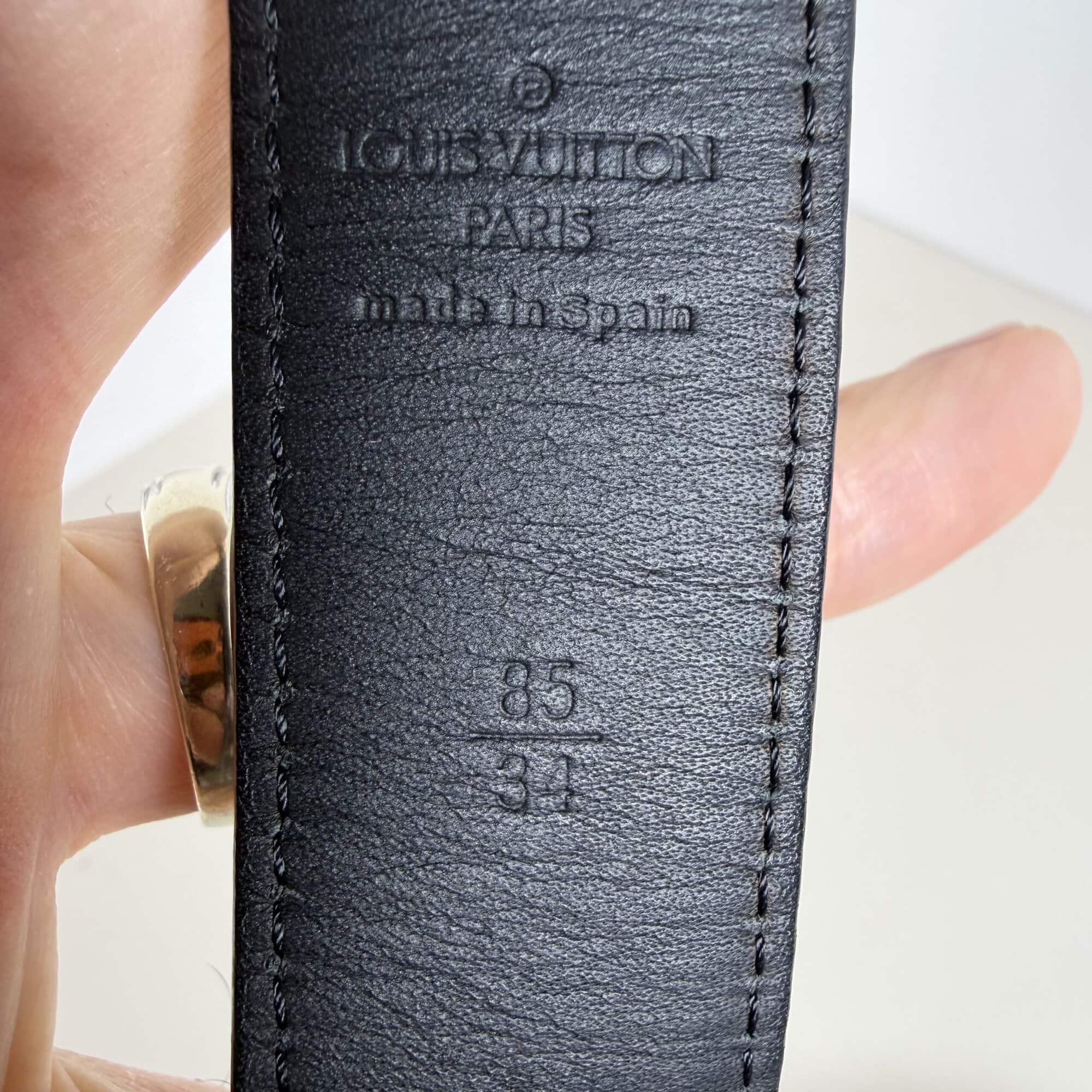 Louis Vuitton x Takashi Murakami Black Monogram Multicolore LV Cut Belt 85/34, additional view 4