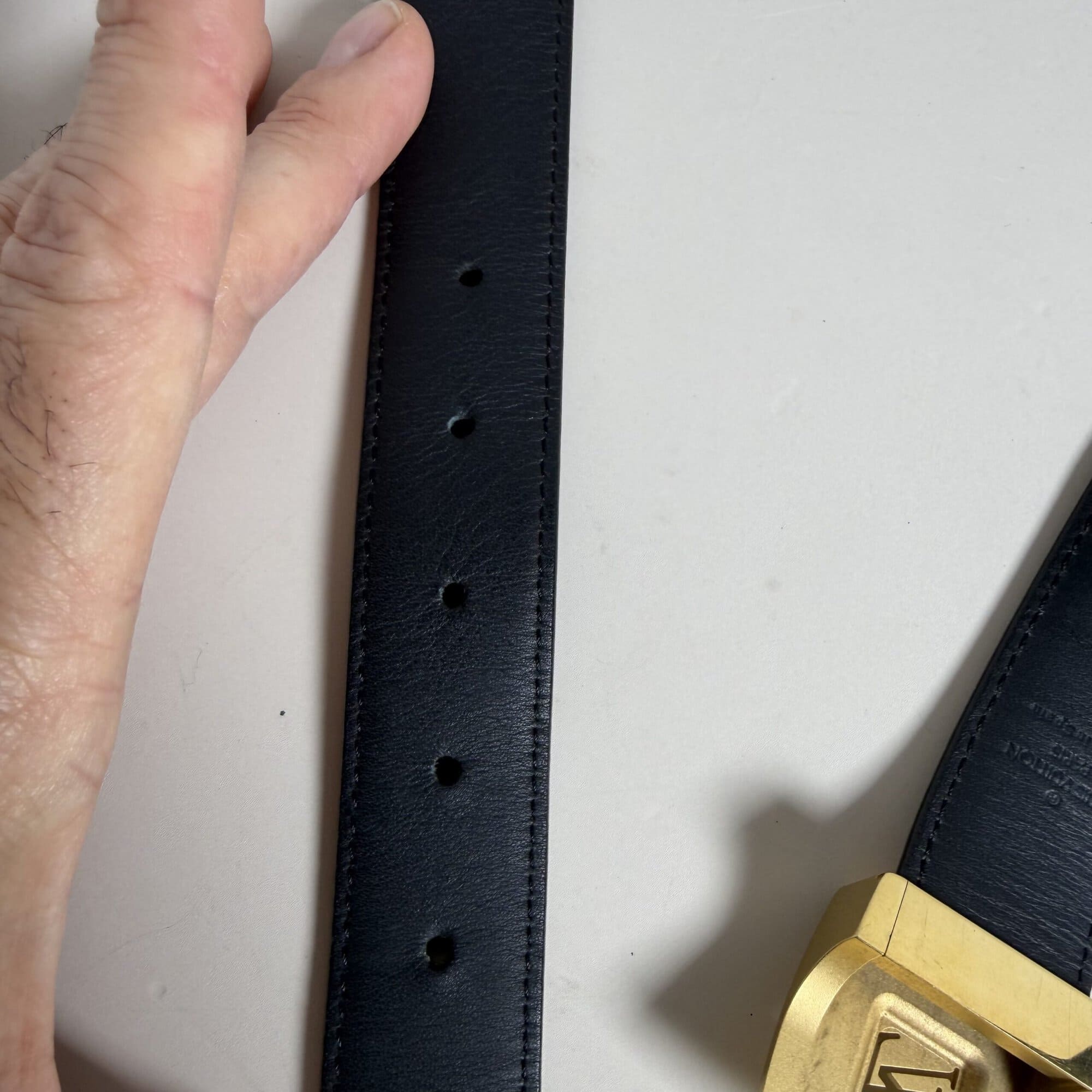 Louis Vuitton x Takashi Murakami Black Monogram Multicolore LV Cut Belt 85/34, additional view 6