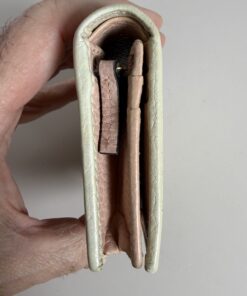 Gucci Bow GG Leather Compact Bifold Wallet Cream and Pink, additional view 3