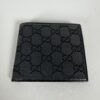 Gucci GG Canvas Bifold Coin Pocket Wallet Black
