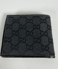 Gucci GG Canvas Bifold Coin Pocket Wallet Black, additional view 2