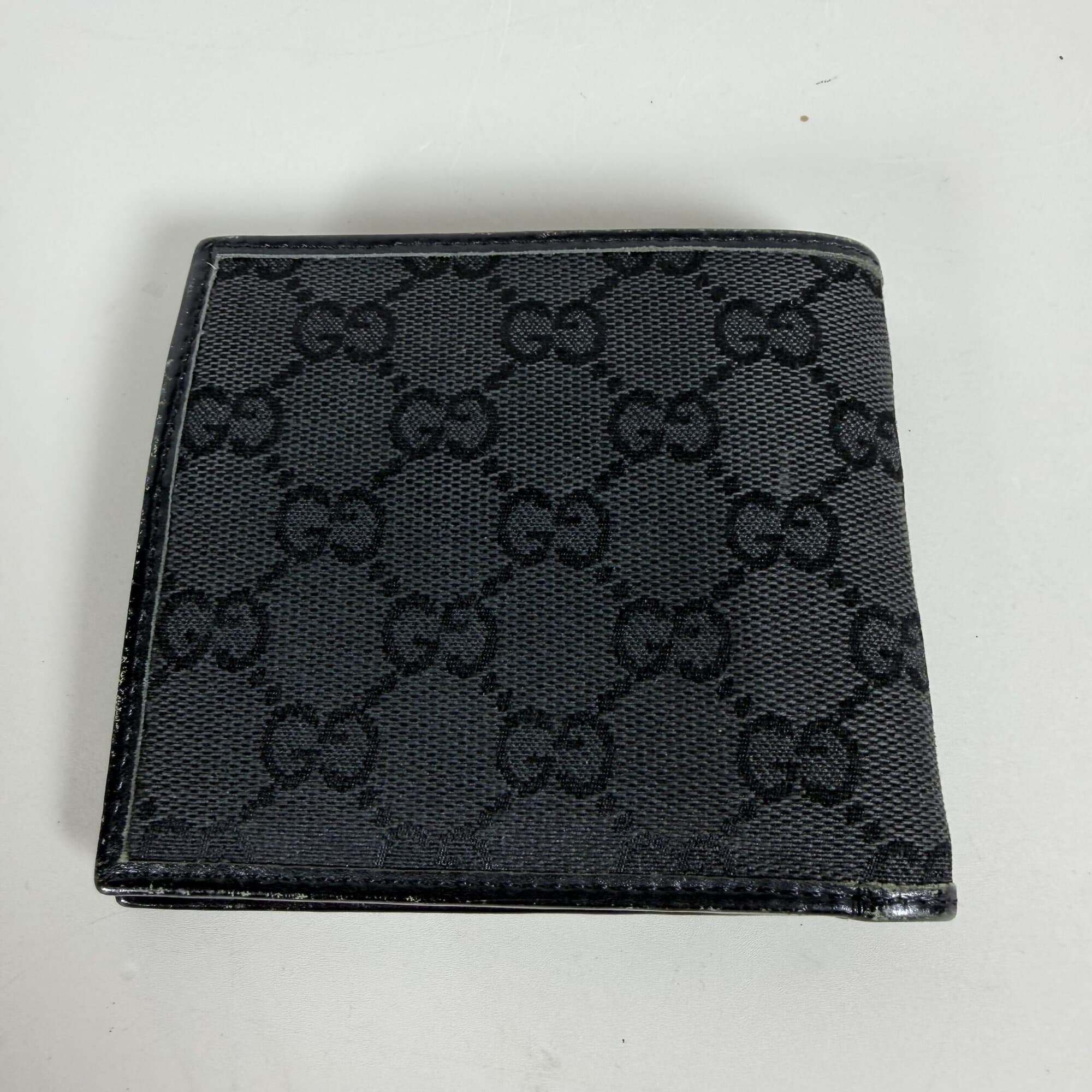 Gucci GG Canvas Bifold Coin Pocket Wallet Black, additional view 2